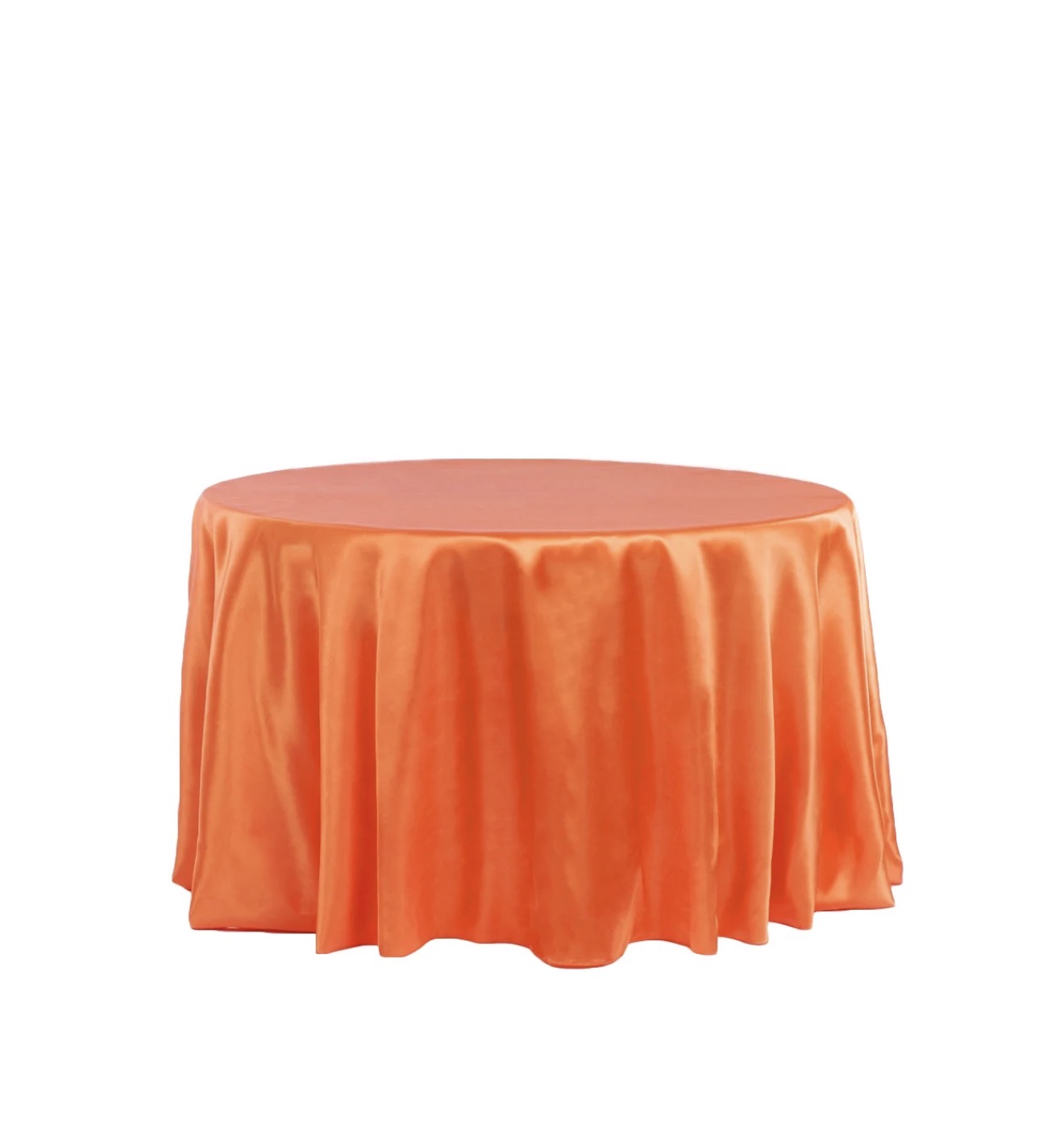 Burnt orange velvet round linen