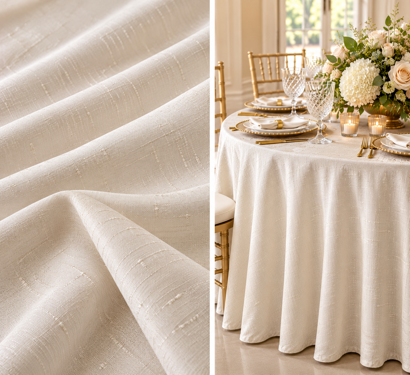 Ivory textured weave