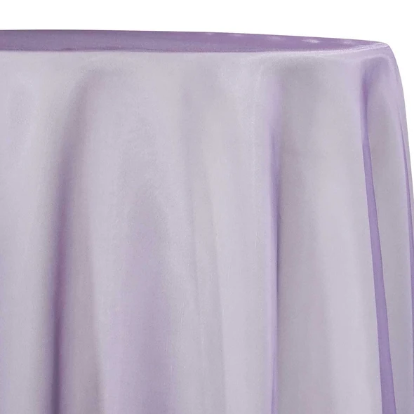 The lilac satin table linen
