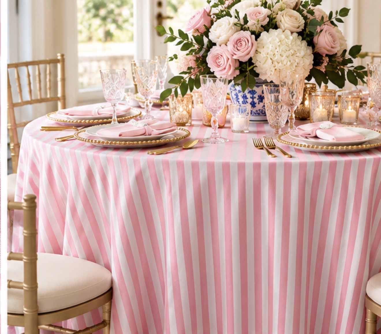Pink & white stripe