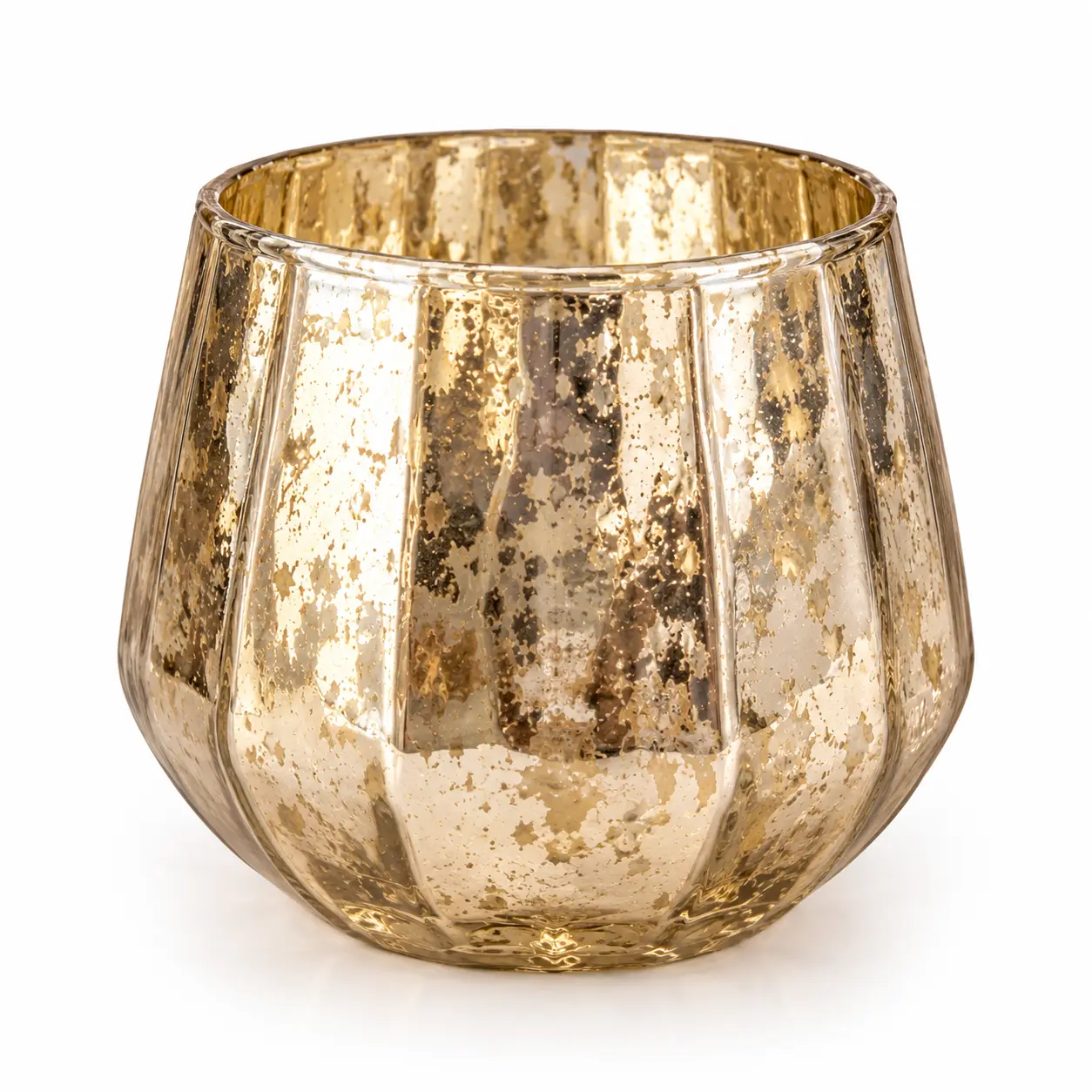 Gold mercury fluted votive