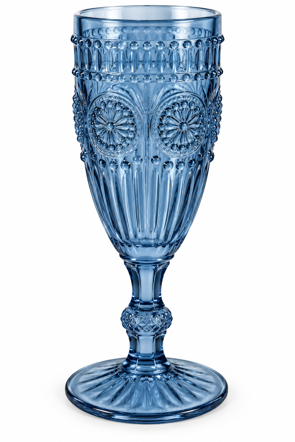 Blue champagne flute