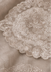 The ivory lace table linen