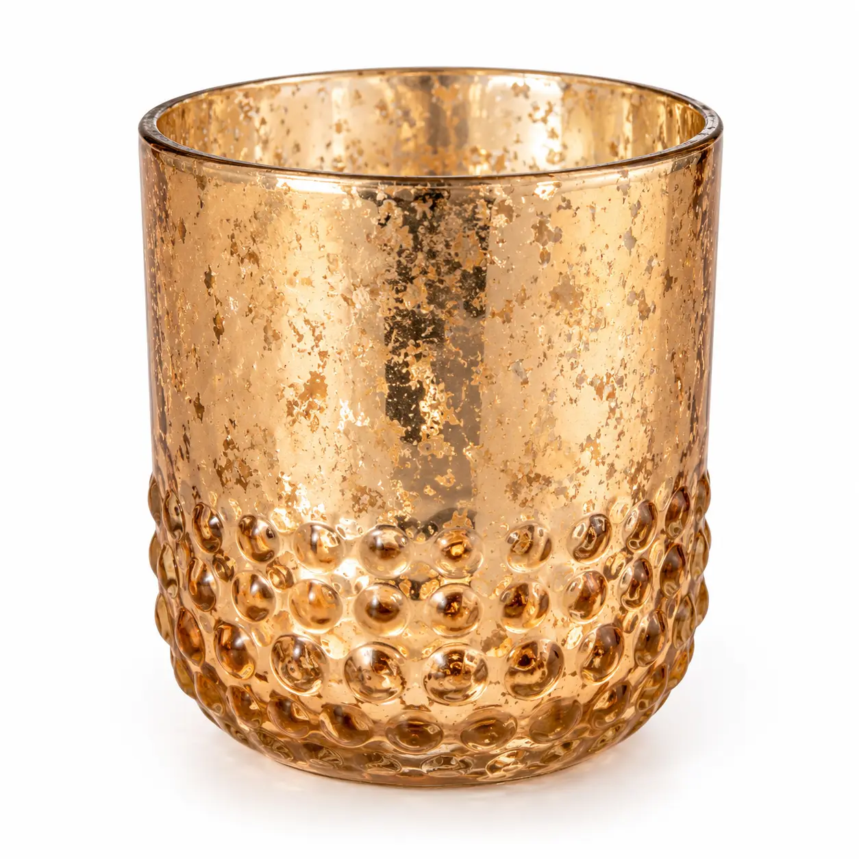 Gold rim hobnail votive