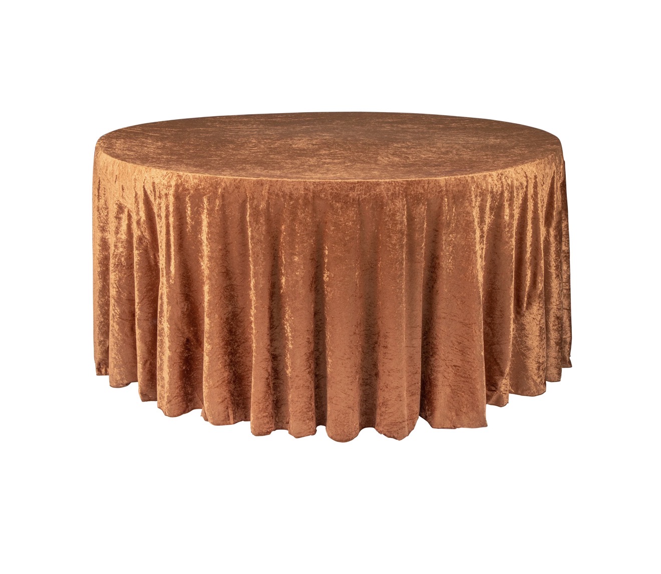 Copper velvet round linen