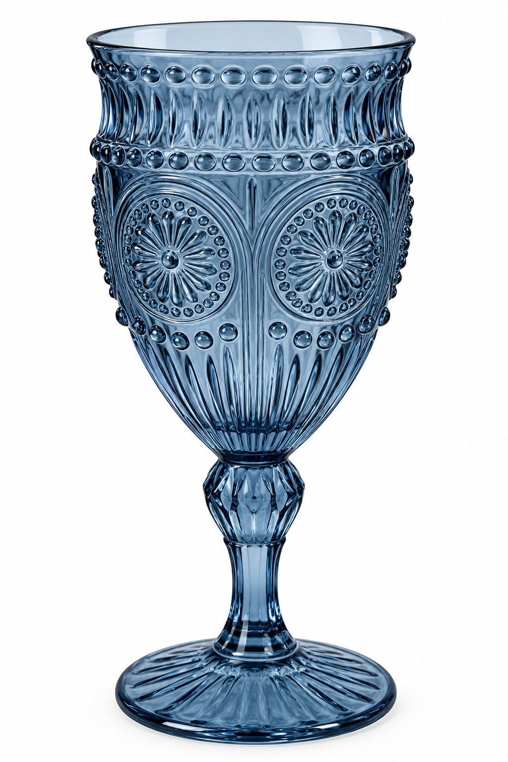 Blue water goblet