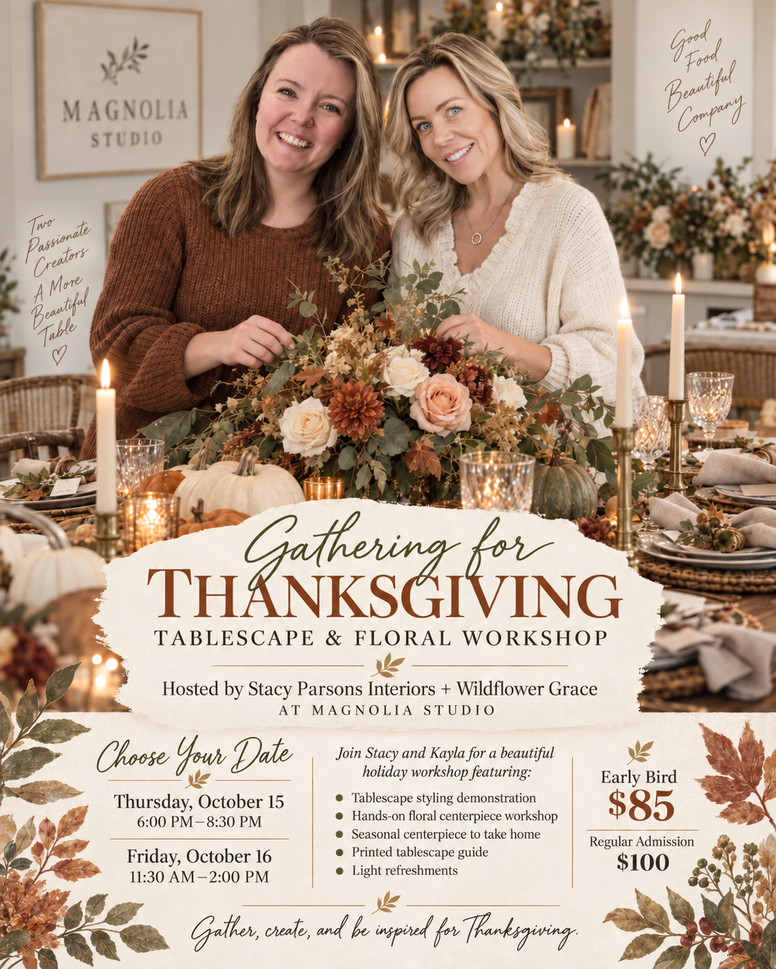 Gathering for Thanksgiving — previous workshop flyer