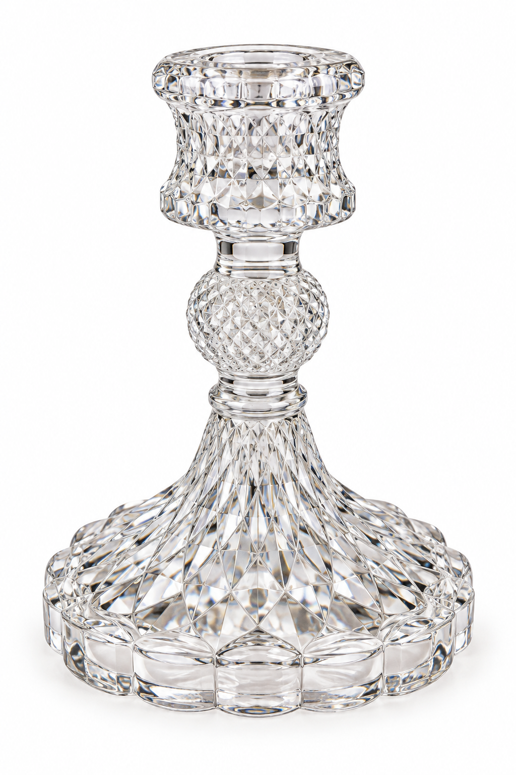 Clear faceted crystal