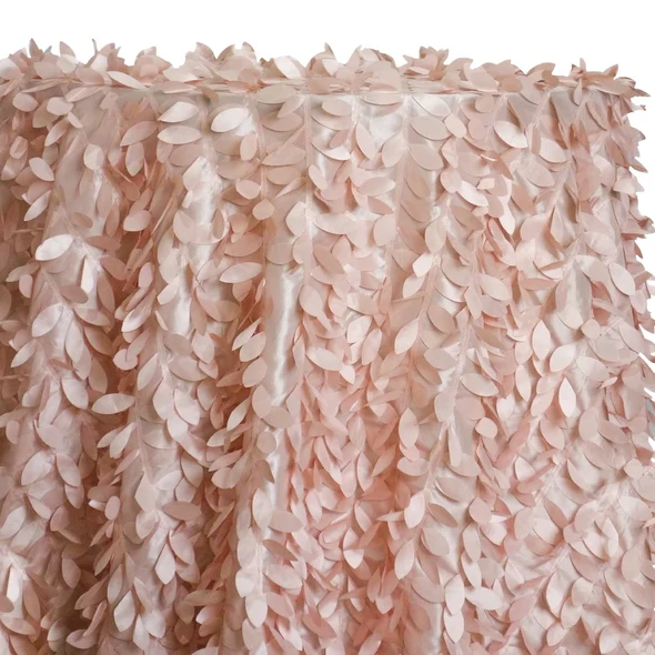 The blush petal-textured table linen
