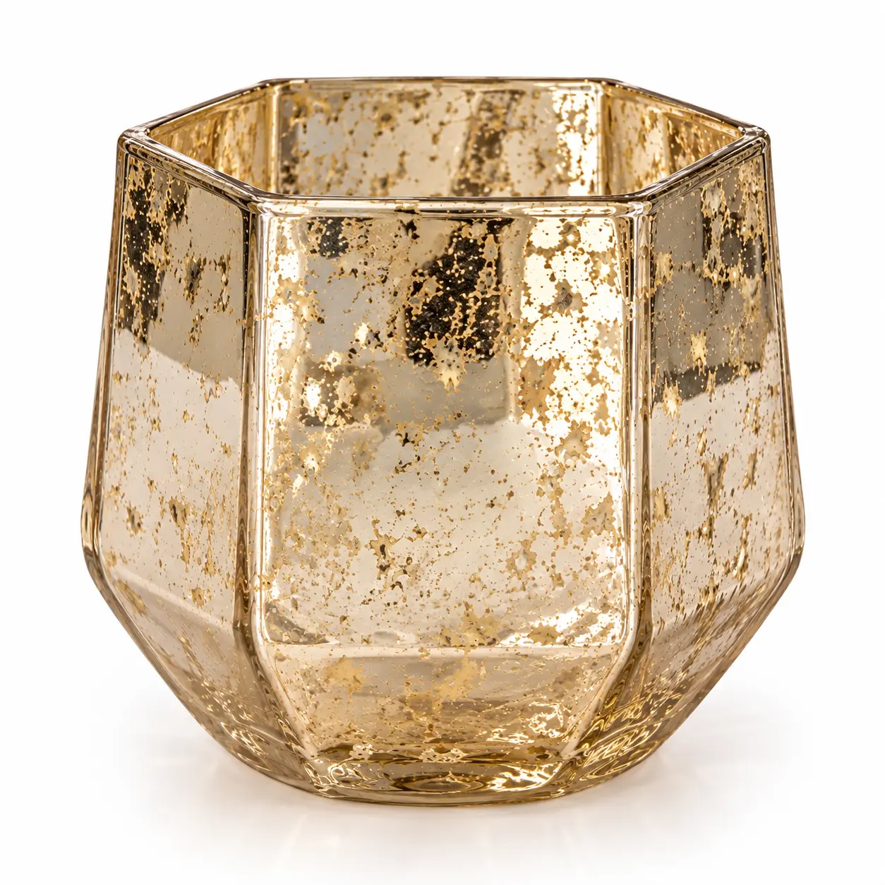 Gold mercury hexagon votive