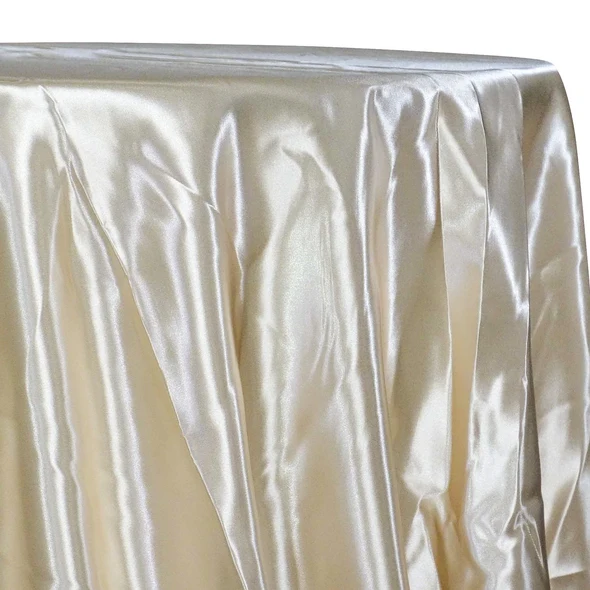 The white satin table linen